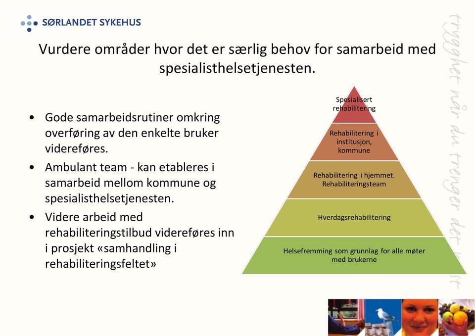 Ambulant team - kan etableres i samarbeid mellom kommune og spesialisthelsetjenesten.