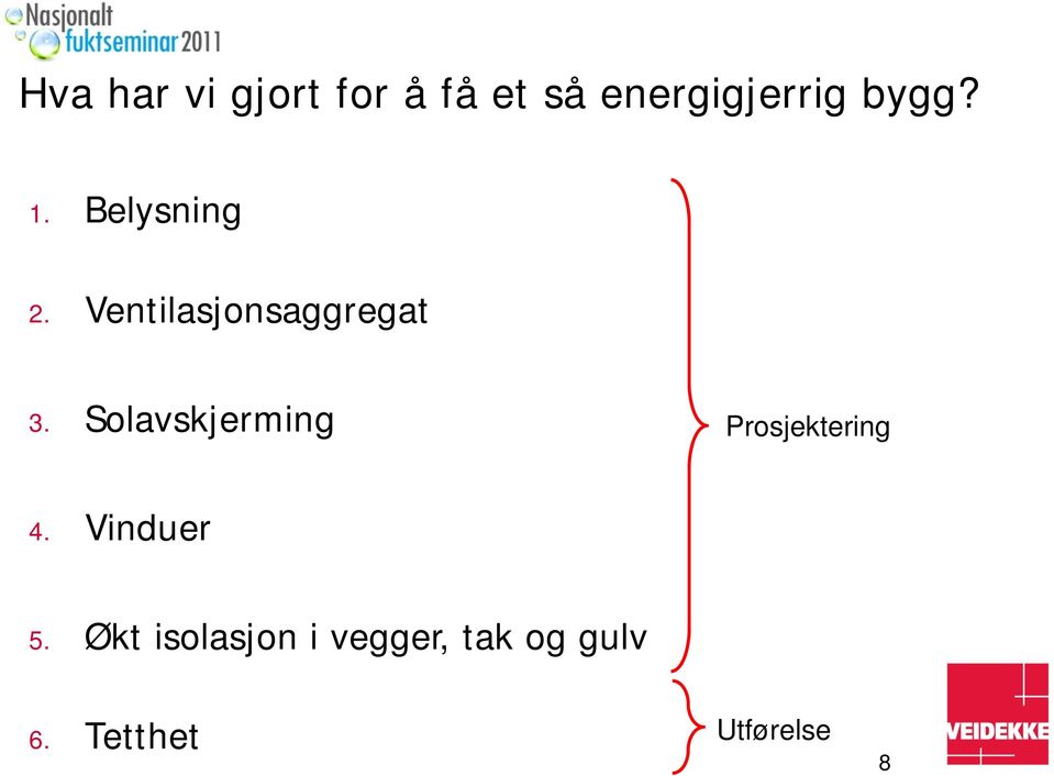 Solavskjerming Prosjektering 4. Vinduer 5.