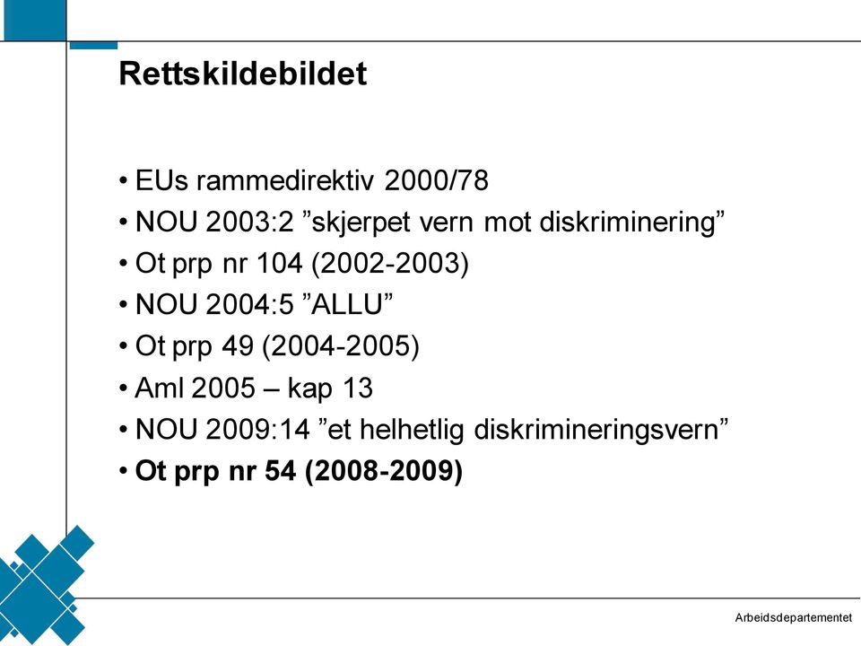 NOU 2004:5 ALLU Ot prp 49 (2004-2005) Aml 2005 kap 13 NOU