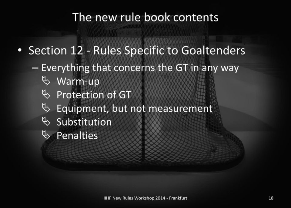 Warm-up Protection of GT Equipment, but not measurement