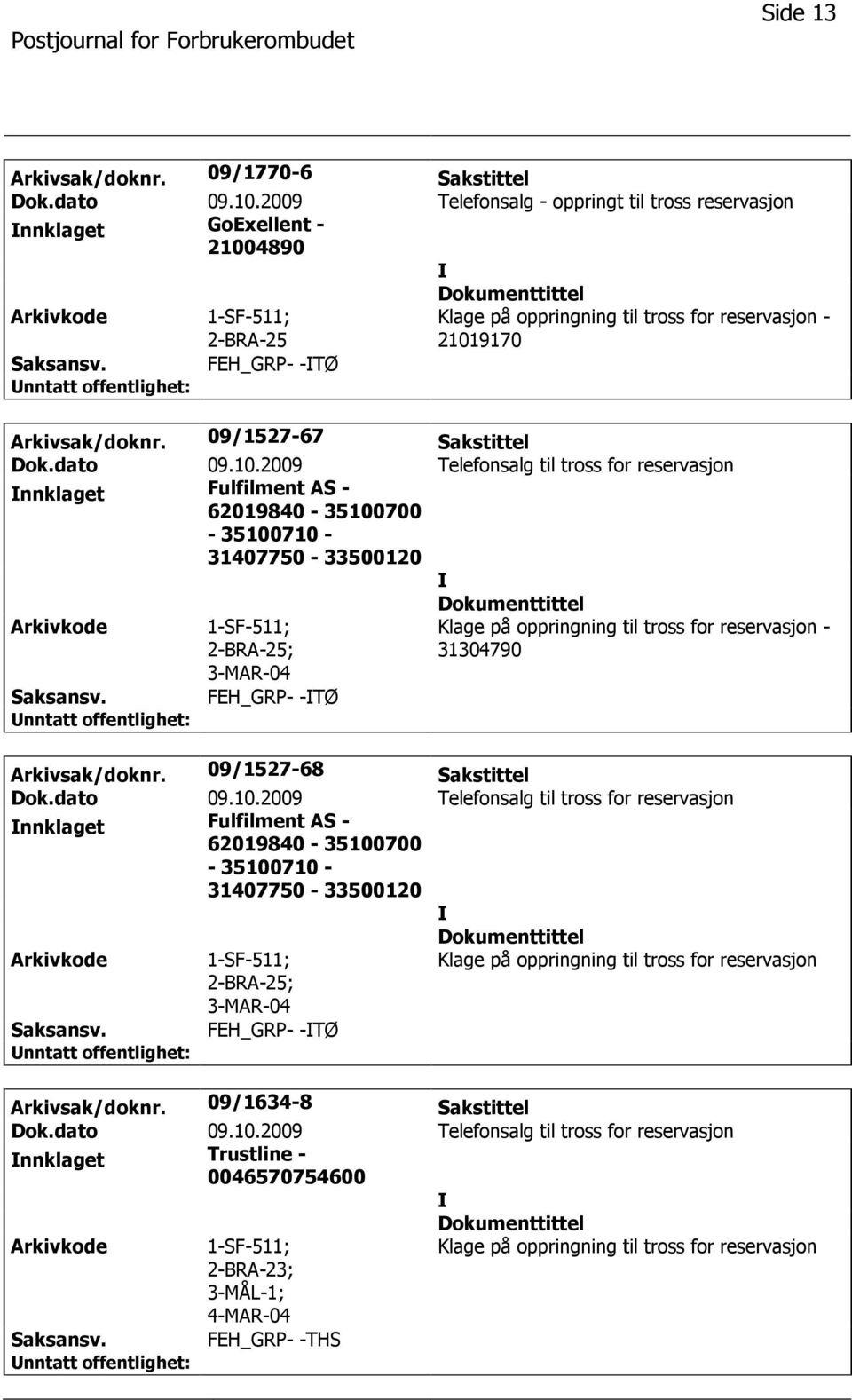 09/1527-67 Sakstittel Dok.dato 09.10.