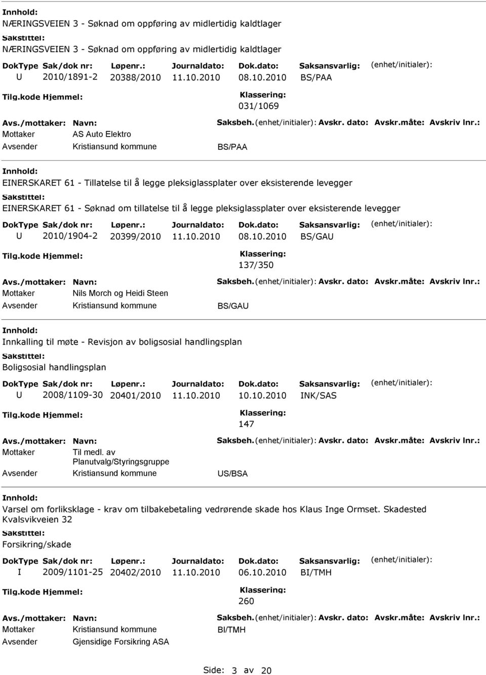 : Mottaker AS Auto lektro BS/PAA NRSKART 61 - Tillatelse til å legge pleksiglassplater over eksisterende levegger NRSKART 61 - Søknad om tillatelse til å legge pleksiglassplater over eksisterende