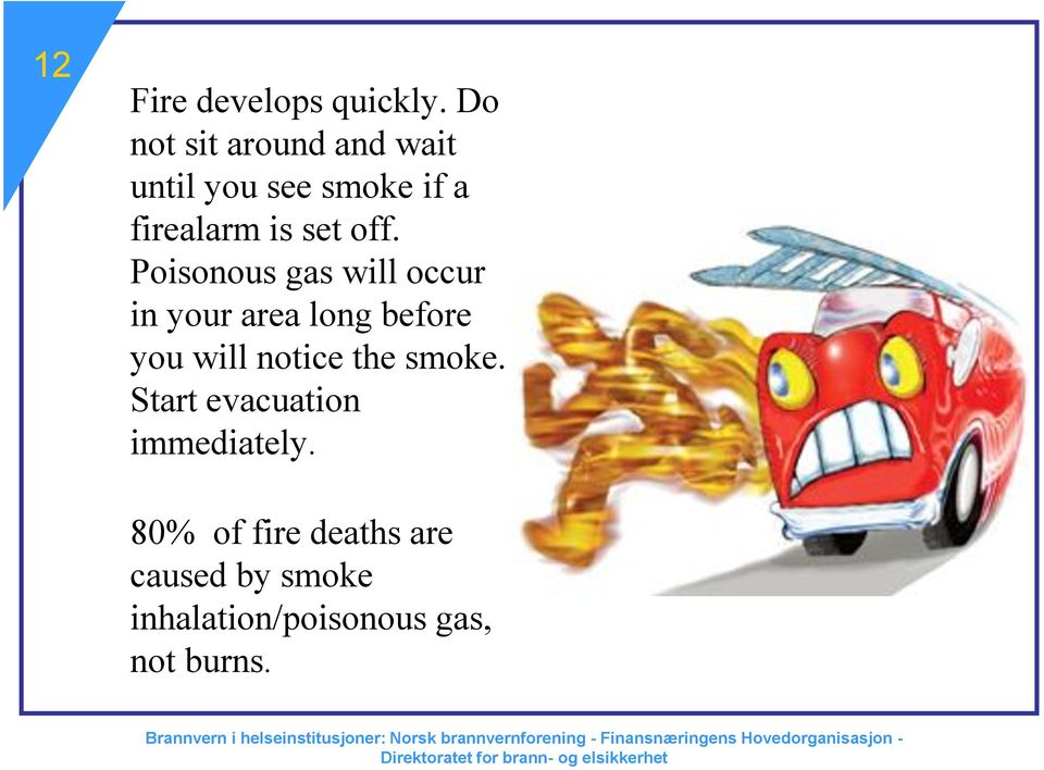 off. Poisonous gas will occur in your area long before you will notice