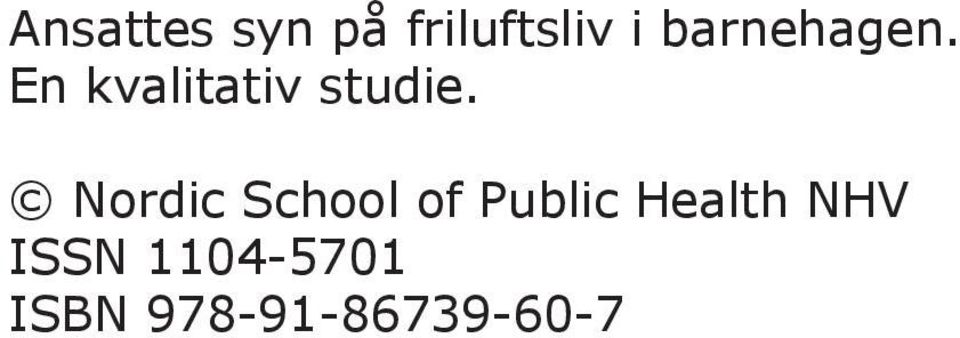 Nordic School of Public Health