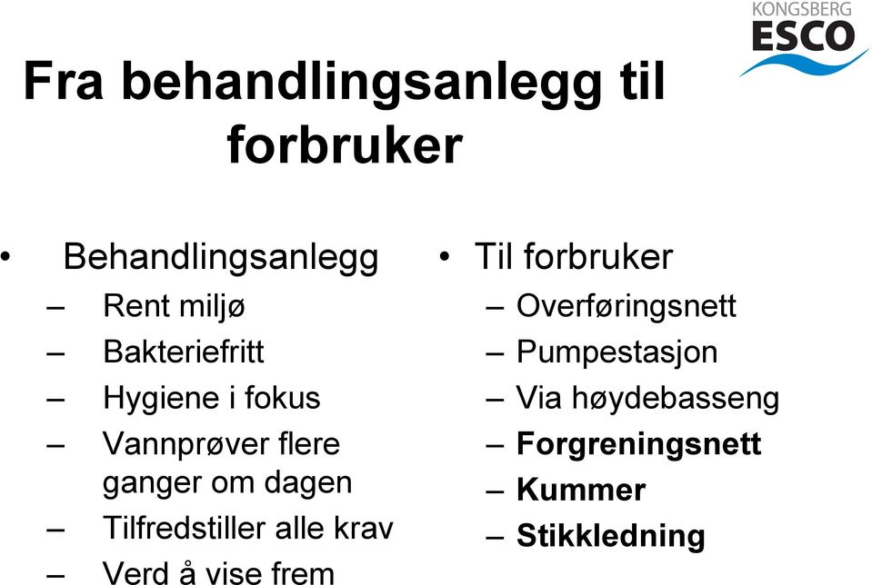 Tilfredstiller alle krav Verd å vise frem Til forbruker