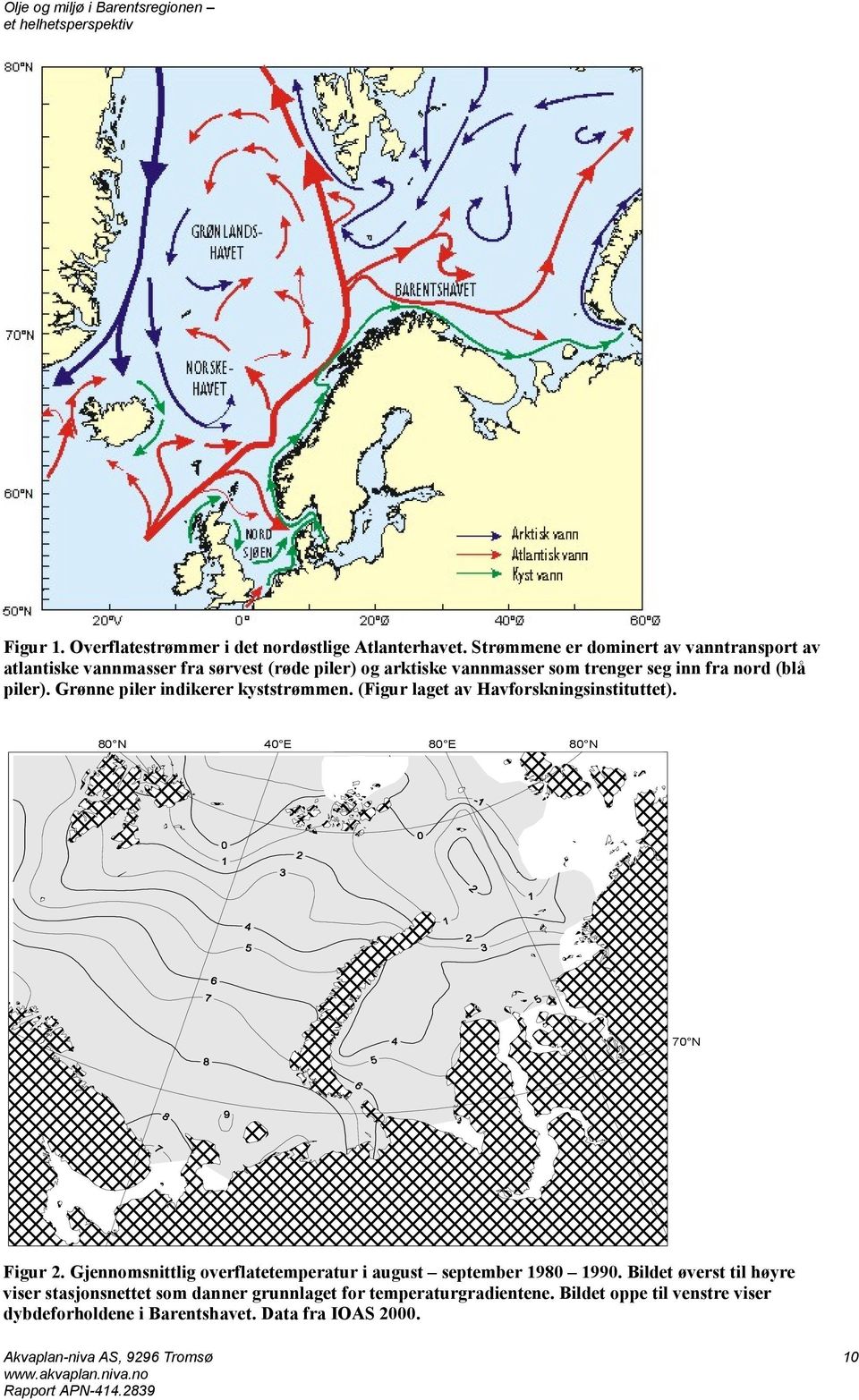 piler). Grønne piler indikerer kyststrømmen. (Figur laget av Havforskningsinstituttet). 80 N 40 E 80 E 80 N 70 N Figur 2.