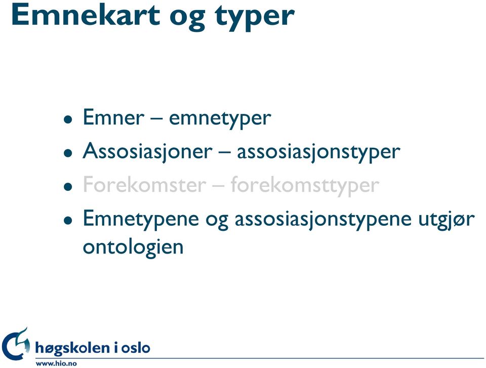 Forekomster forekomsttyper