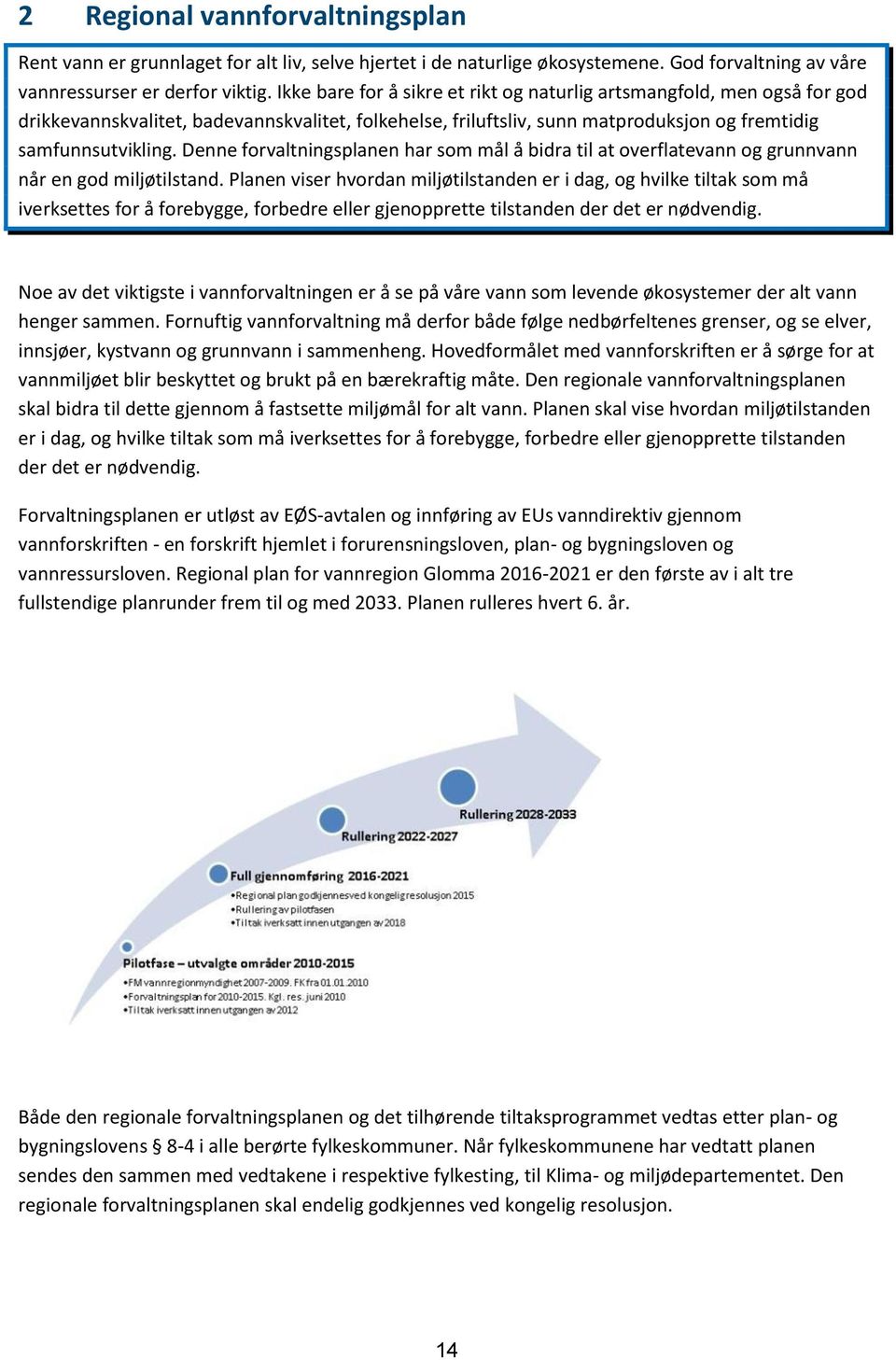 Denne forvaltningsplanen har som mål å bidra til at overflatevann og grunnvann når en god miljøtilstand.