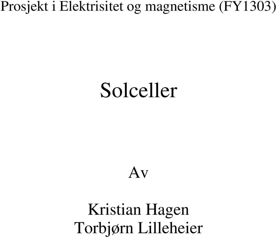 Solceller Av Kristian