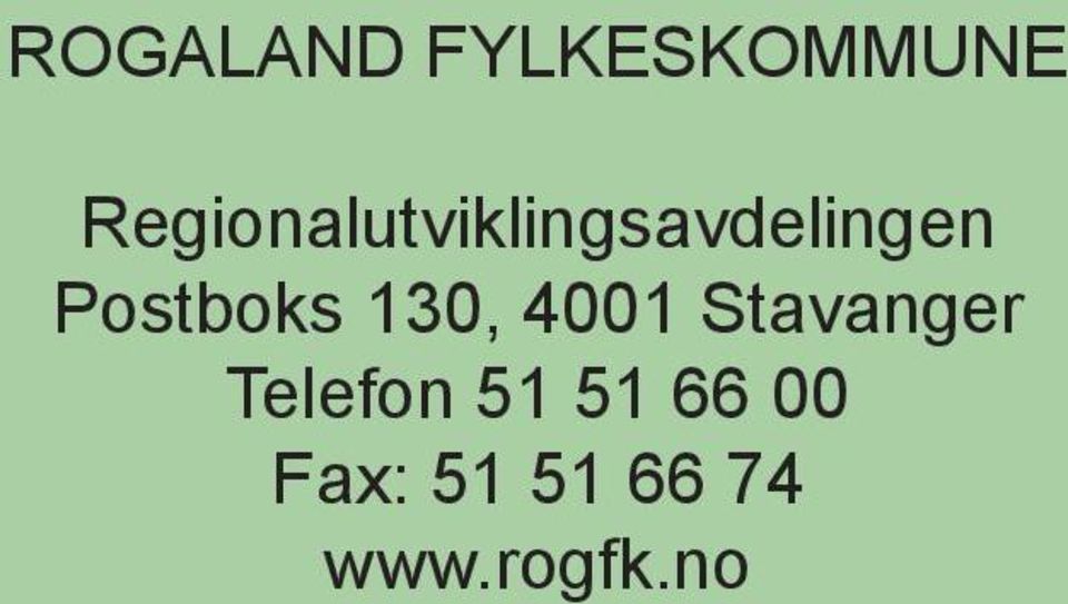Postboks 130, 4001 Stavanger