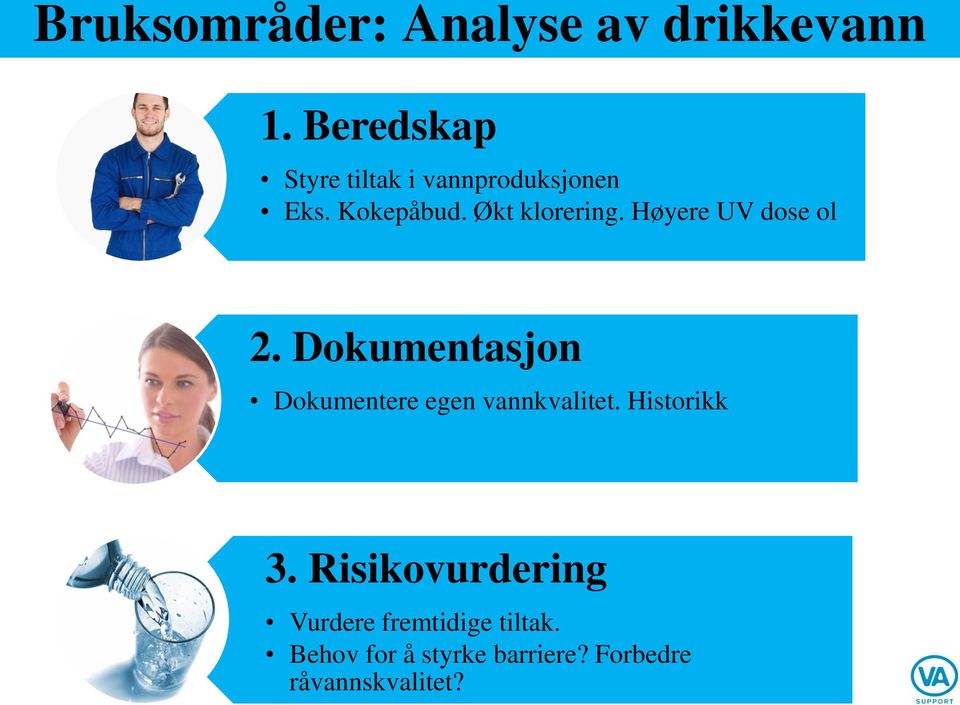 Høyere UV dose ol 2. Dokumentasjon Dokumentere egen vannkvalitet.