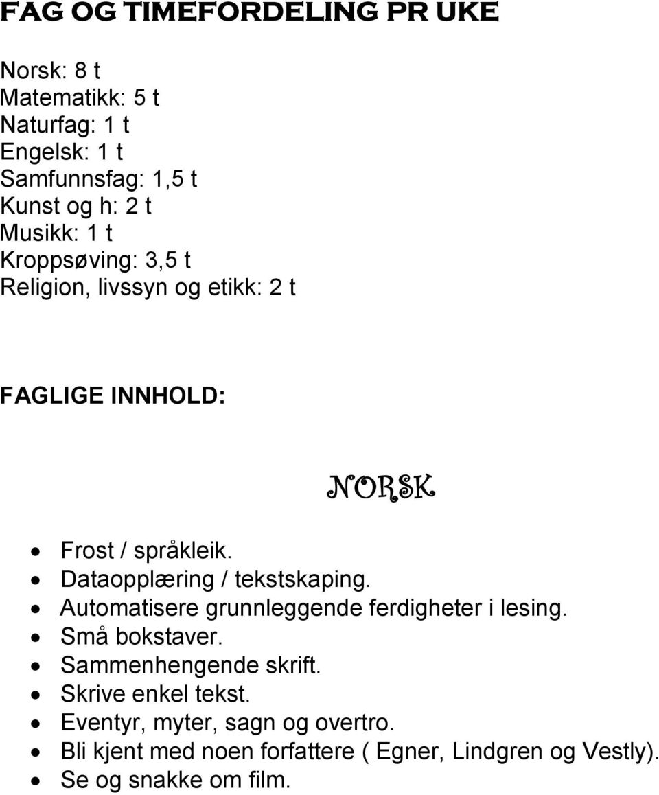 Dataopplæring / tekstskaping. Automatisere grunnleggende ferdigheter i lesing. Små bokstaver. Sammenhengende skrift.