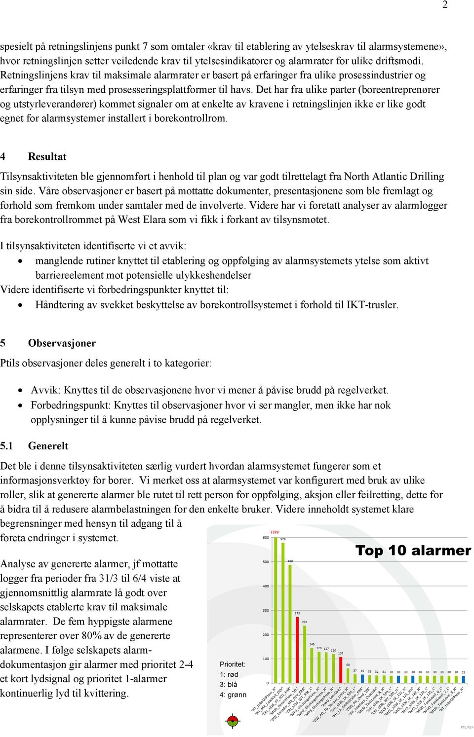 Det har fra ulike parter (boreentreprenører og utstyrleverandører) kommet signaler om at enkelte av kravene i retningslinjen ikke er like godt egnet for alarmsystemer installert i borekontrollrom.