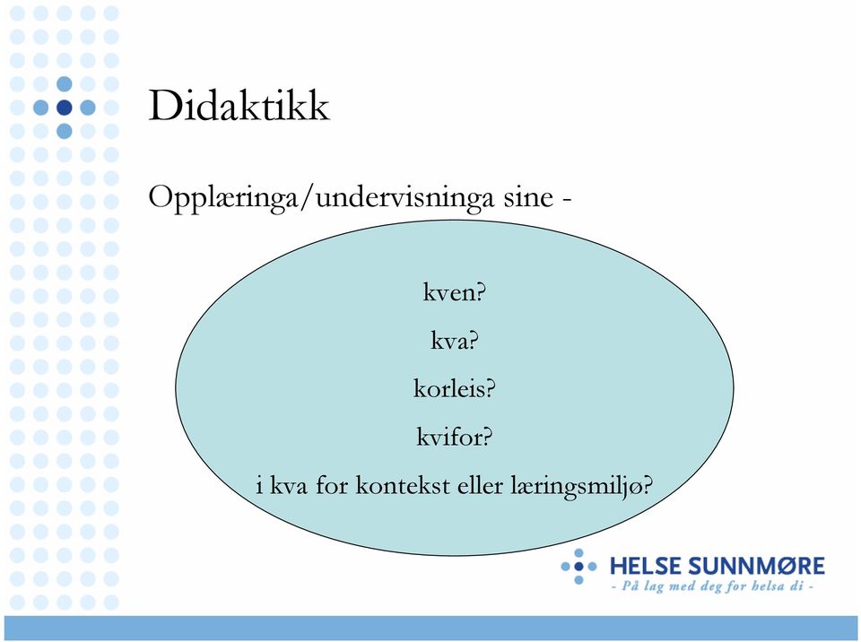 sine - kven? kva? korleis?