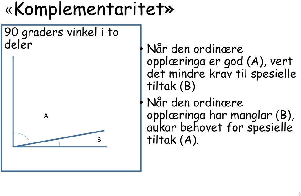 krav til spesielle tiltak (B) Når den ordinære