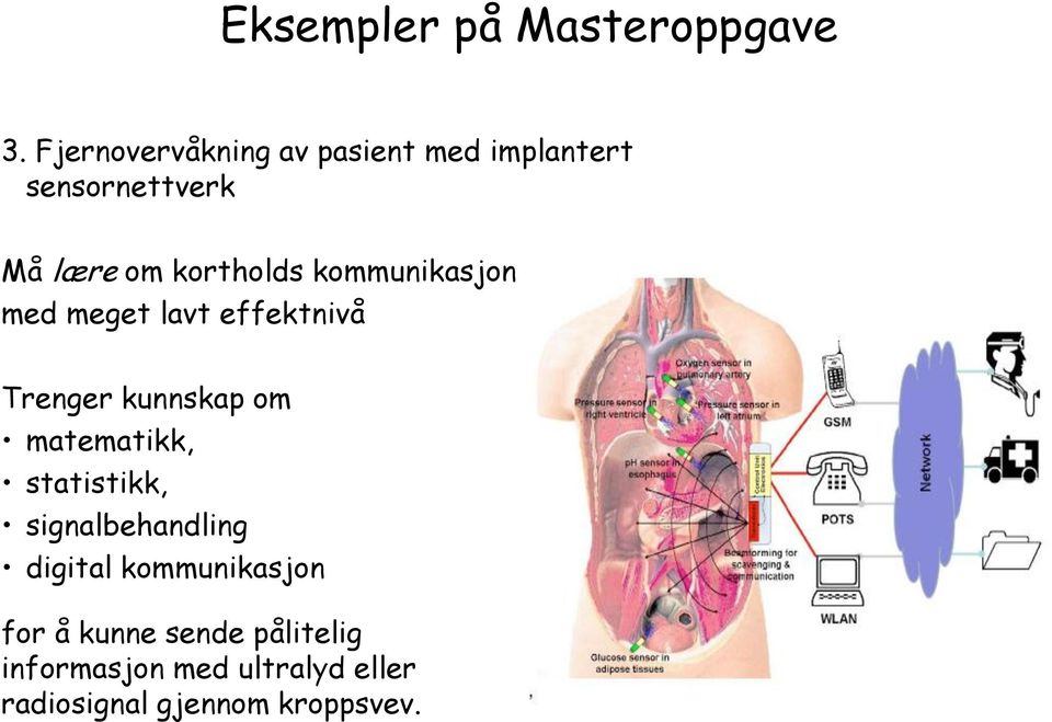 kommunikasjon med meget lavt effektnivå Trenger kunnskap om matematikk,