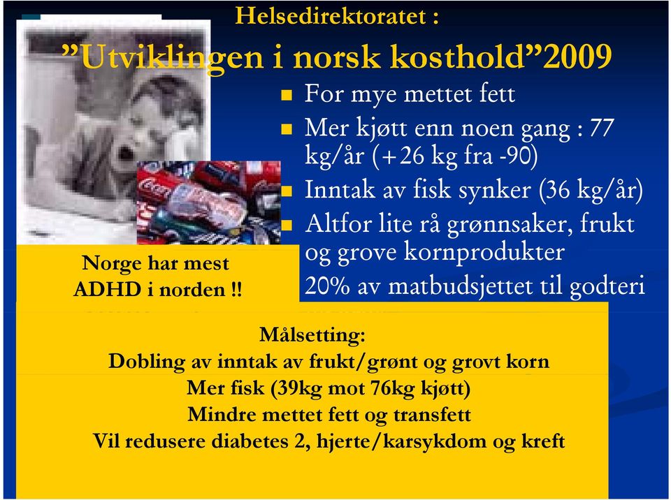 til godteri ADHD-medisin i og brus. ADHD i norden!