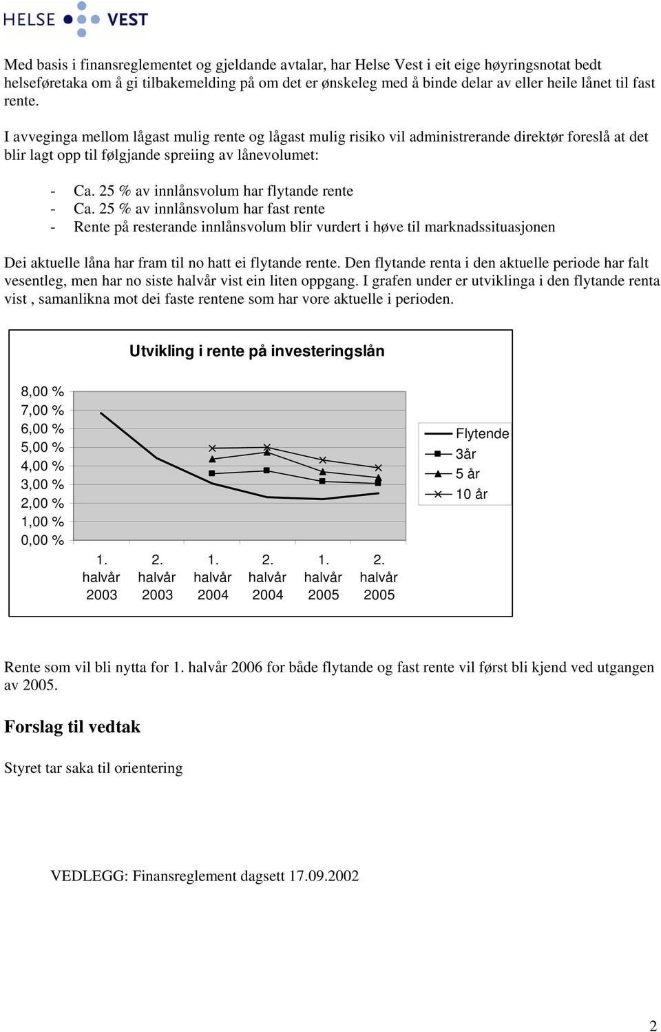 25 % av innlånsvolum har flytande rente - Ca.