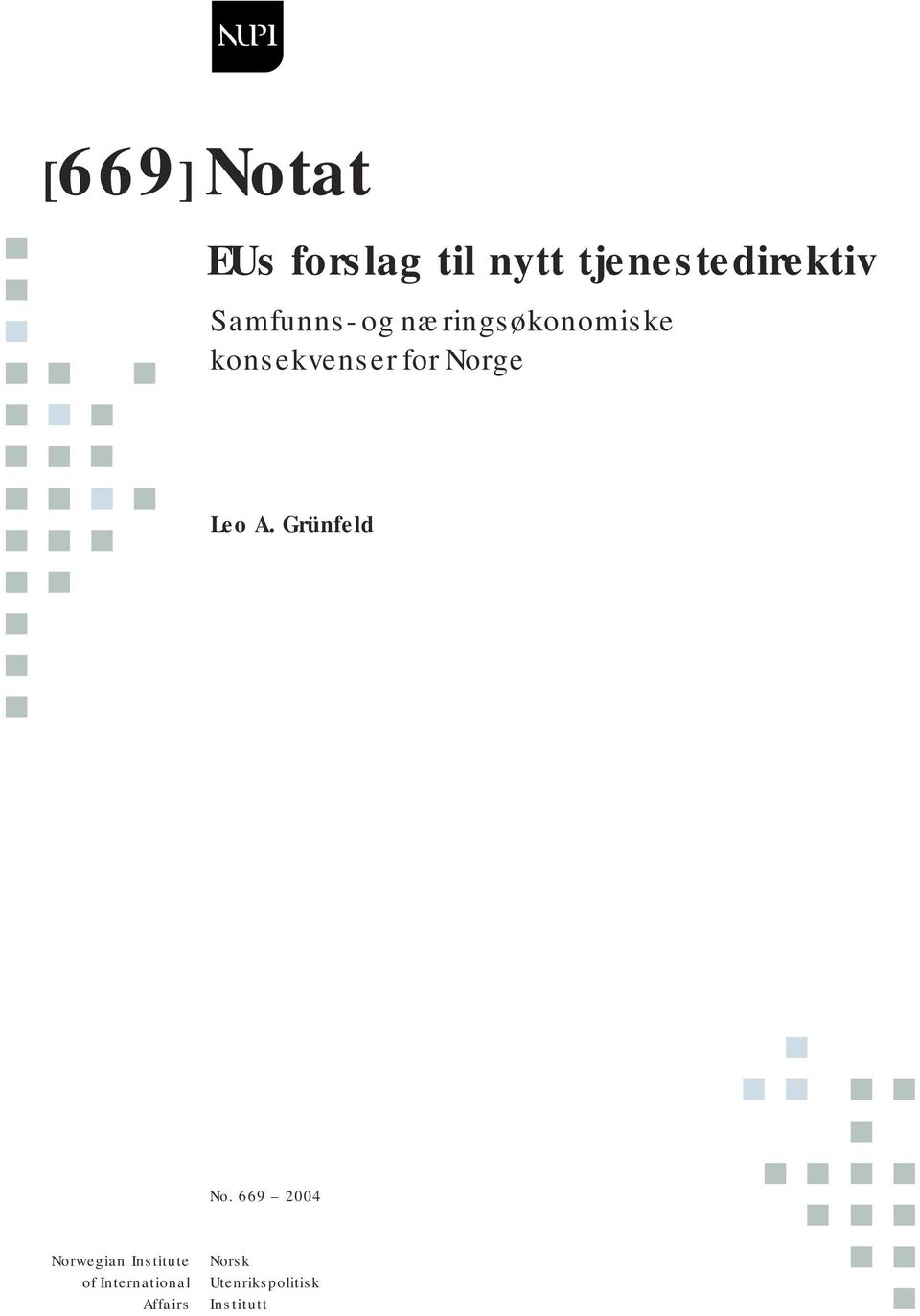 Norge Leo A. Grünfeld No.