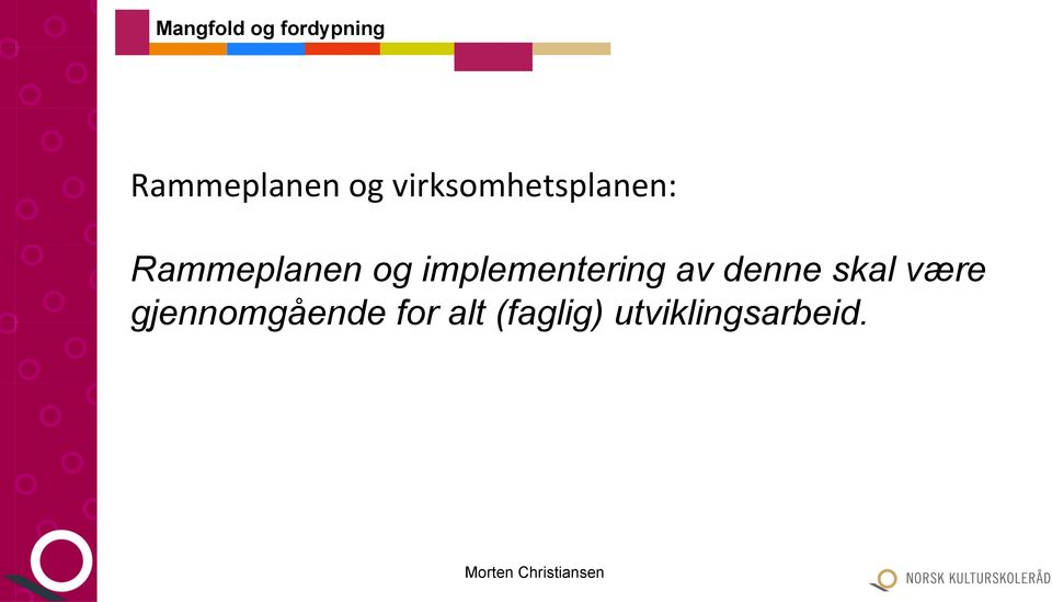 Implementering kan defineres som; prosessen ved å sette et program, en idé eller en aktivitet eller struktur ut i praksis, hvor ideen er ny for