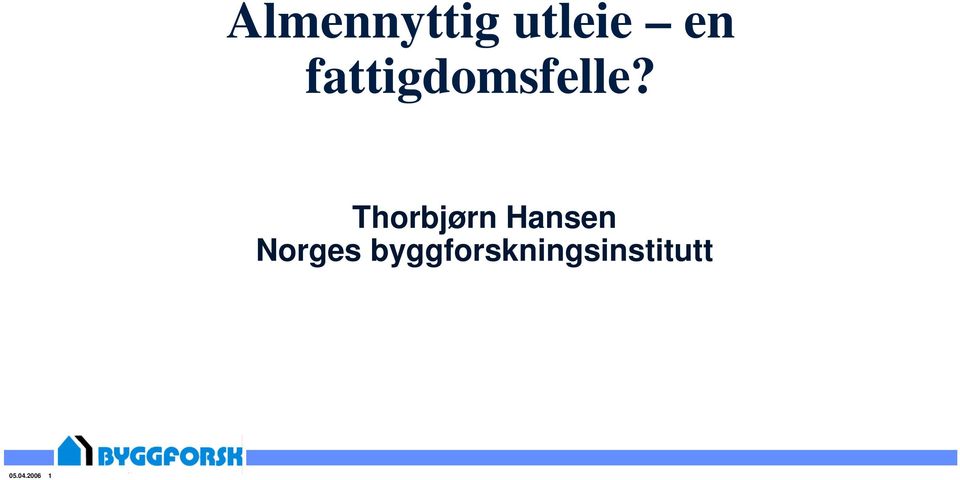 Thorbjørn Hansen Norges