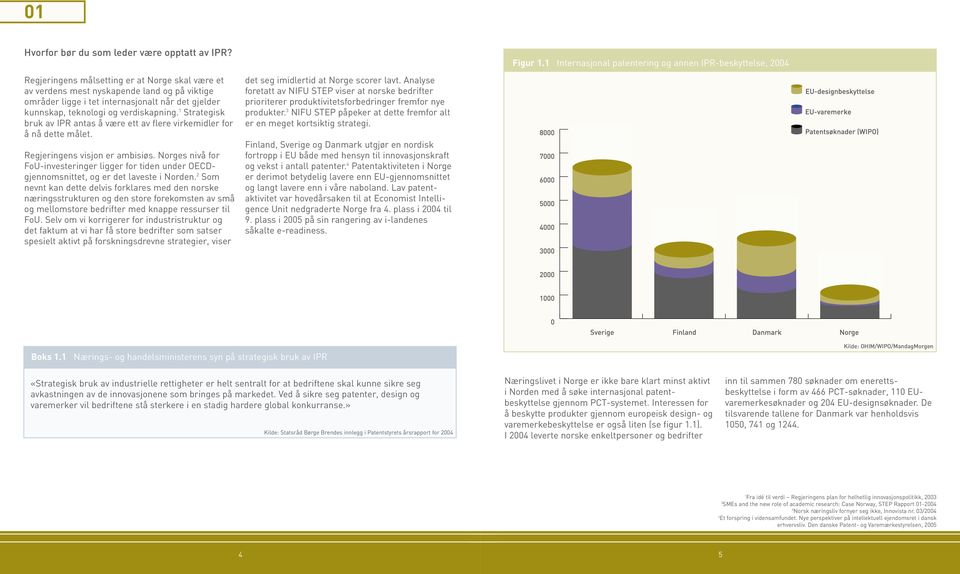 1 Strategisk bruk av IPR antas å være ett av flere virkemidler for å nå dette målet. Regjeringens visjon er ambisiøs.