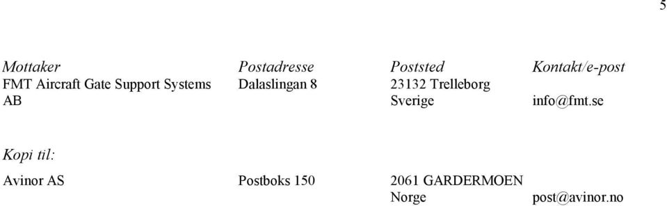 Trelleborg AB Sverige info@fmt.