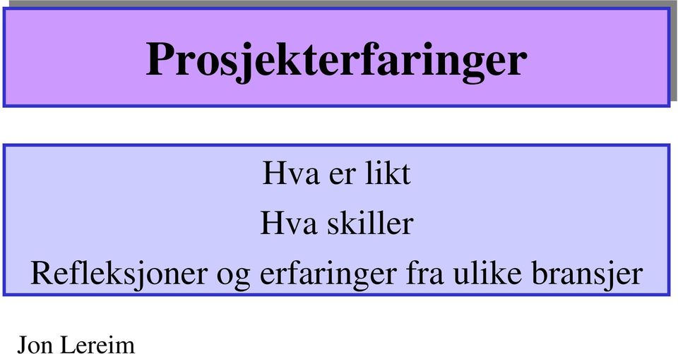 skiller Refleksjoner