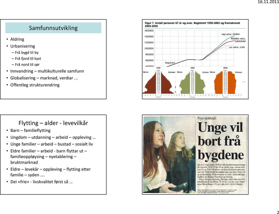 Flytting alder - levevilkår Barn familieflytting Ungdom utdanning arbeid oppleving Unge familier arbeid bustad sosialt liv Eldre familier