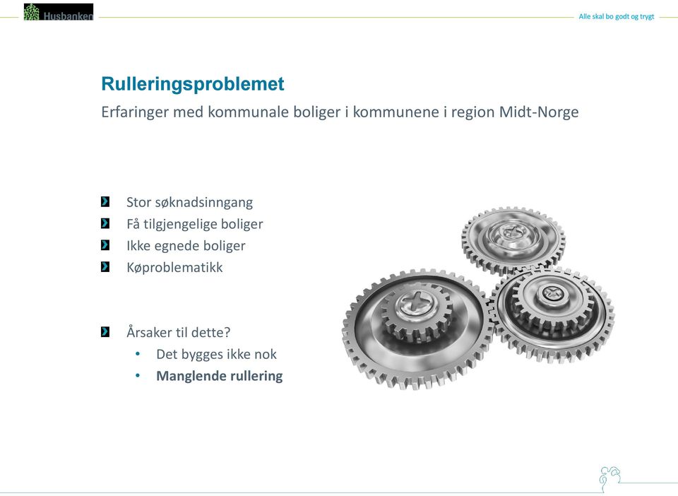 tilgjengelige boliger Ikke egnede boliger Køproblematikk