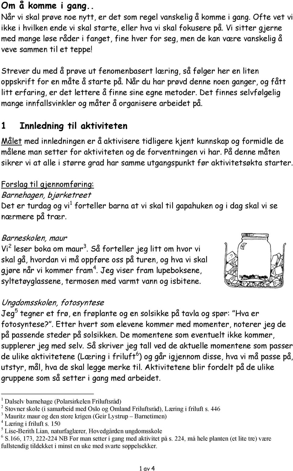 Strever du med å prøve ut fenomenbasert læring, så følger her en liten oppskrift for en måte å starte på.