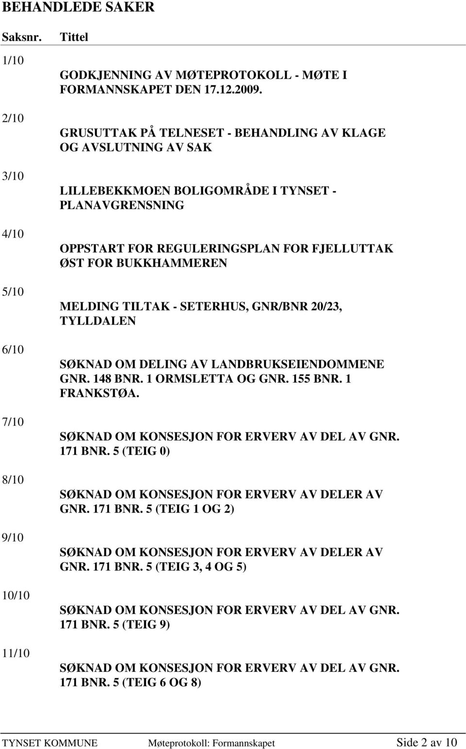 SETERHUS, GNR/BNR 20/23, TYLLDALEN SØKNAD OM DELING AV LANDBRUKSEIENDOMMENE GNR. 148 BNR. 1 ORMSLETTA OG GNR. 155 BNR. 1 FRANKSTØA. SØKNAD OM KONSESJON FOR ERVERV AV DEL AV GNR. 171 BNR.