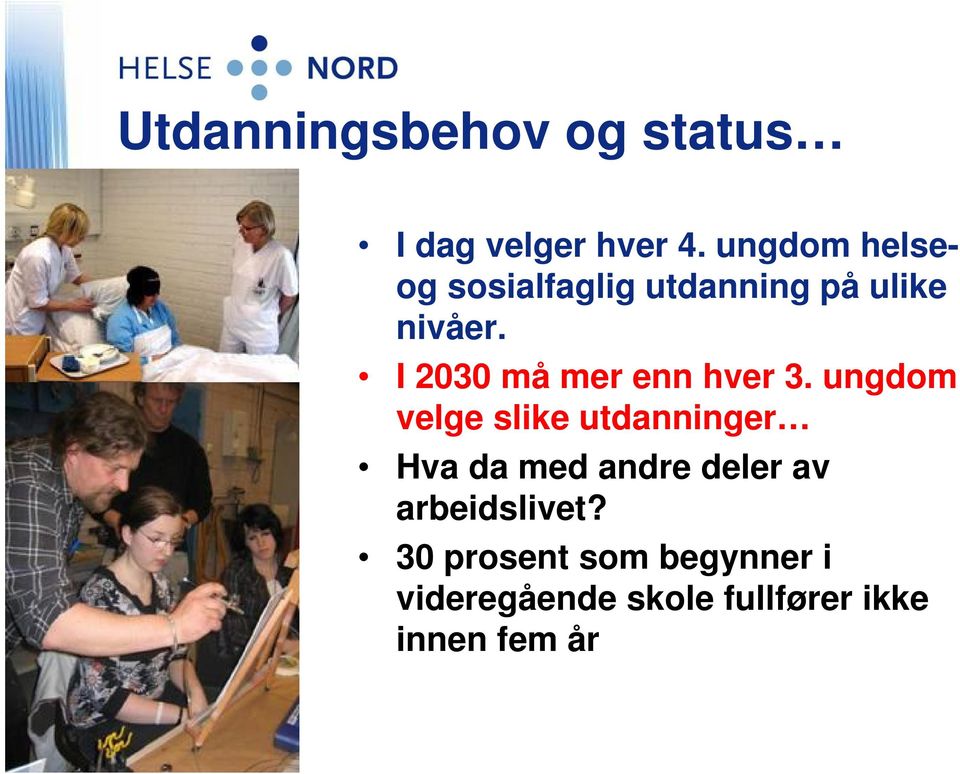 I 2030 må mer enn hver 3.