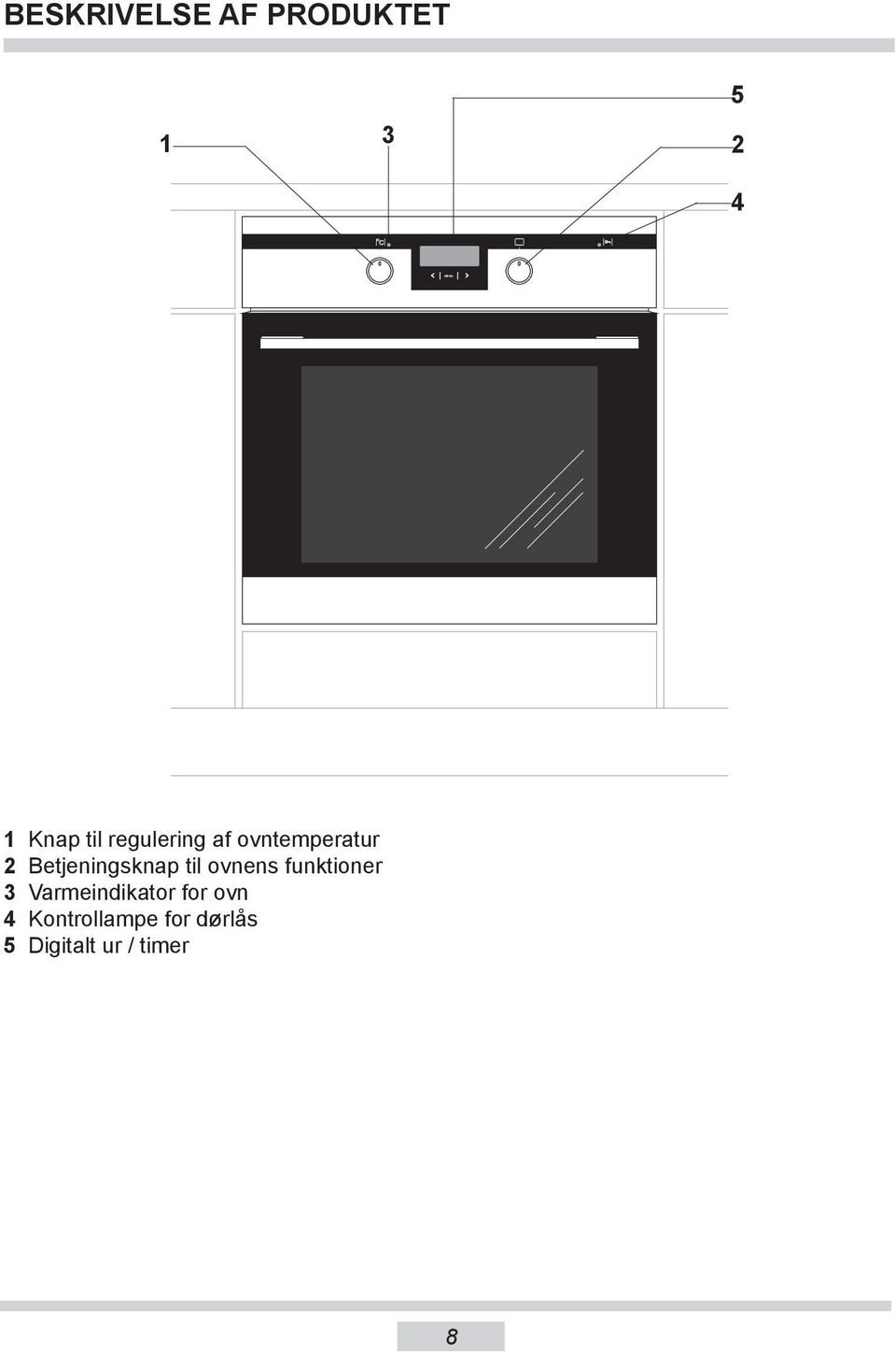 Betjeningsknap til ovnens funktioner 3