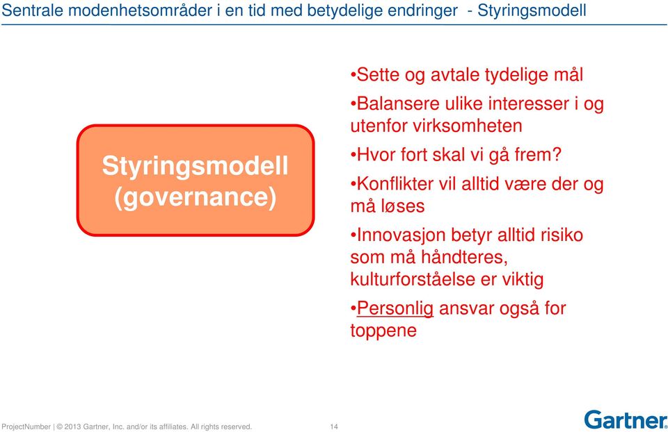 Konflikter vil alltid være der og må løses Innovasjon betyr alltid risiko som må håndteres, kulturforståelse er