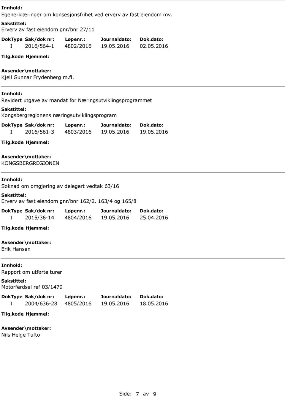 Revidert utgave av mandat for Næringsutviklingsprogrammet Kongsbergregionens næringsutviklingsprogram 2016/561-3 4803/2016