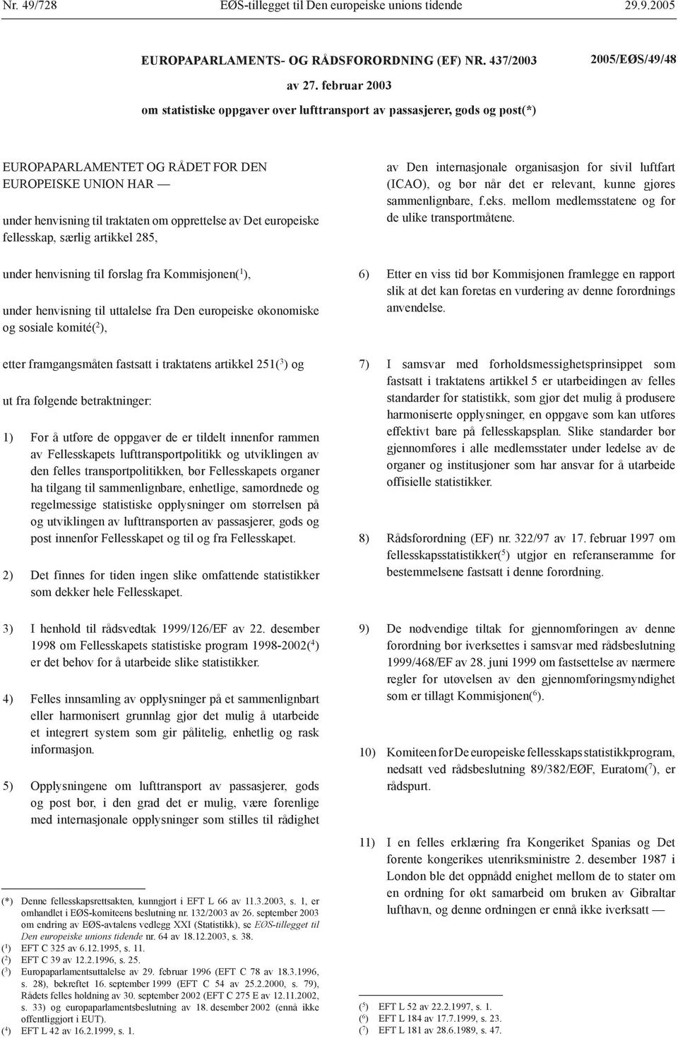 europeiske fellesskap, særlig artikkel 285, under henvisning til forslag fra Kommisjonen( 1 ), under henvisning til uttalelse fra Den europeiske økonomiske og sosiale komité( 2 ), etter