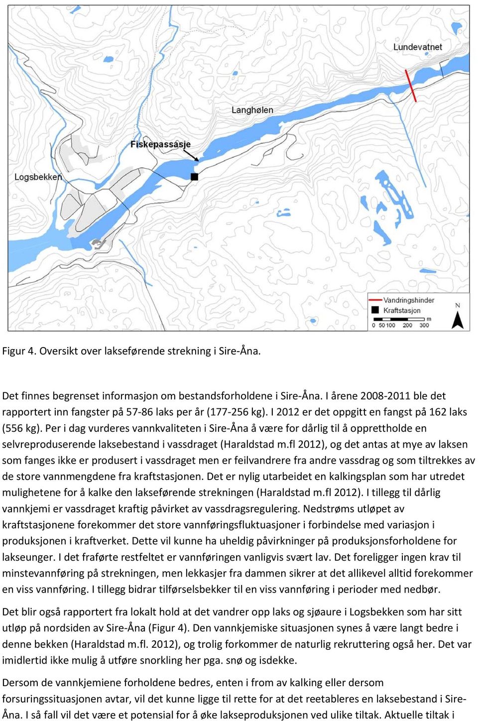Per i dag vurderes vannkvaliteten i Sire-Åna å være for dårlig til å opprettholde en selvreproduserende laksebestand i vassdraget (Haraldstad m.