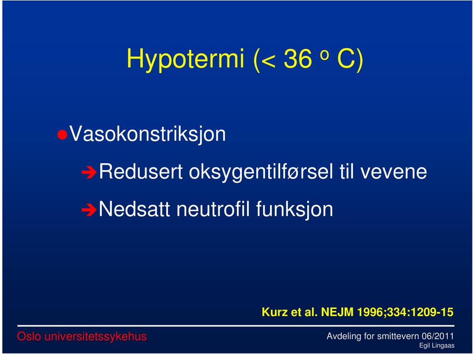 oksygentilførsel til vevene