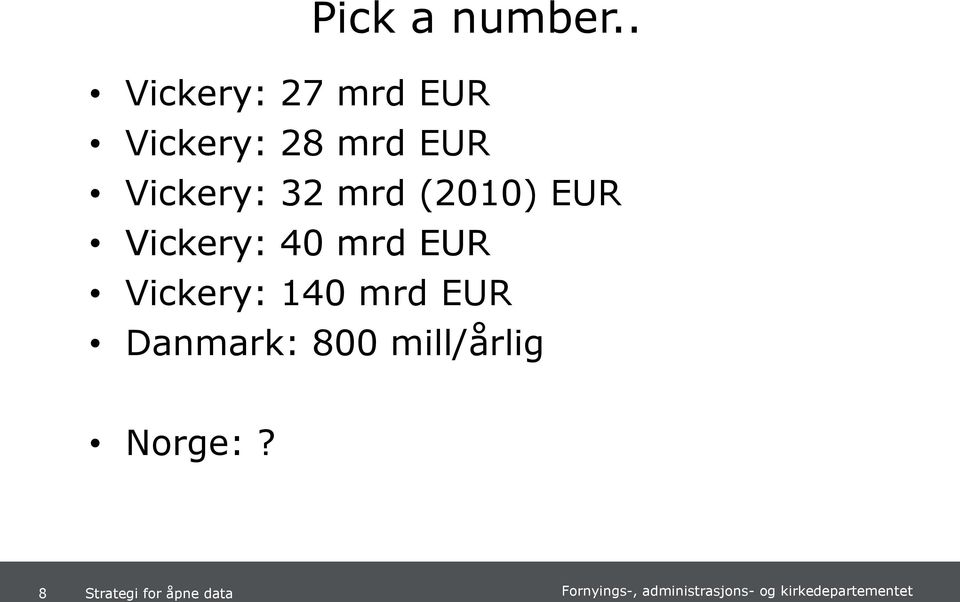 EUR Vickery: 32 mrd (2010) EUR Vickery: