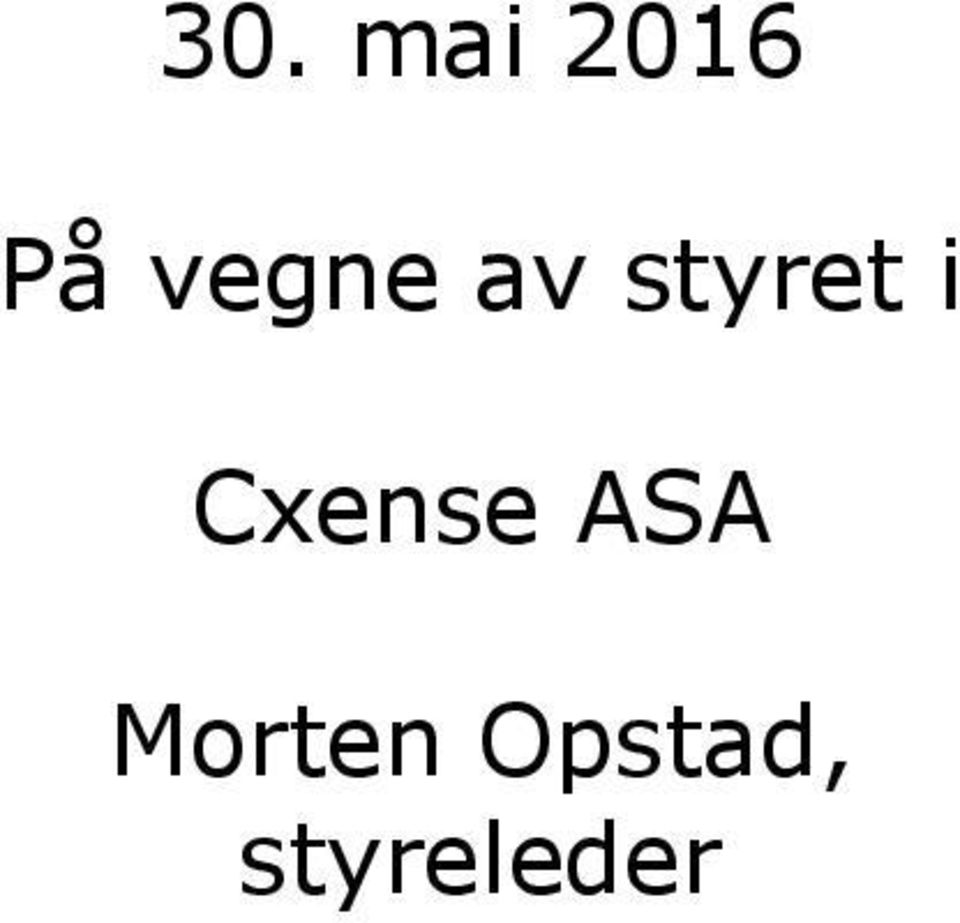 Cxense ASA Morten