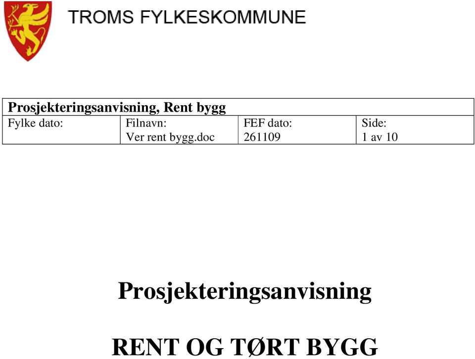 doc FEF dato: 261109 Side: 1 av 10