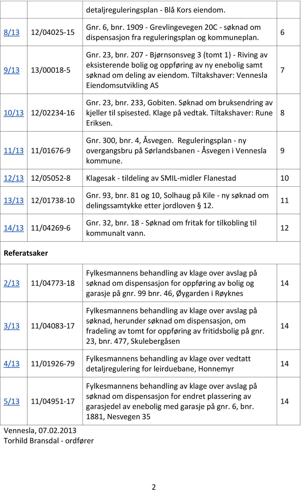 207 - Bjørnsonsveg 3 (tomt 1) - Riving av eksisterende bolig og oppføring av ny enebolig samt søknad om deling av eiendom. Tiltakshaver: Vennesla Eiendomsutvikling AS Gnr. 23, bnr. 233, Gobiten.