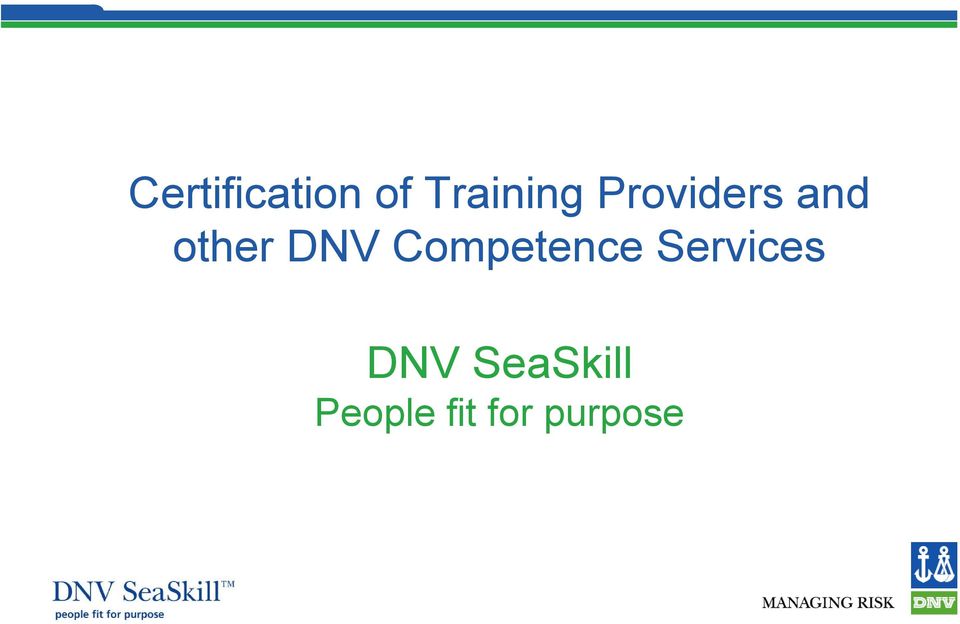 Competence Services DNV