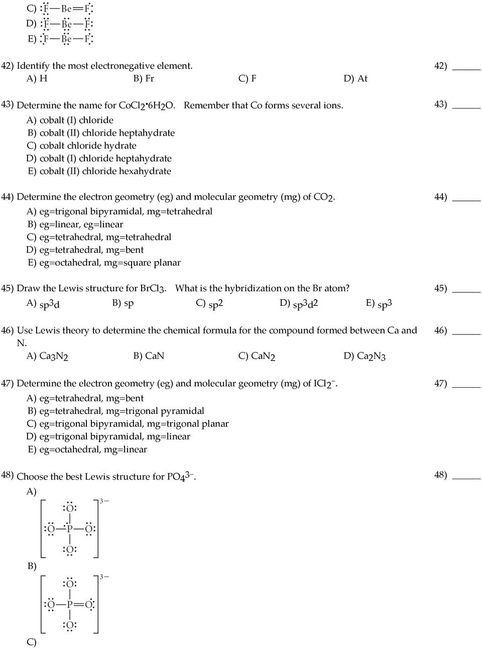 molecular geometry (mg) of CO2.