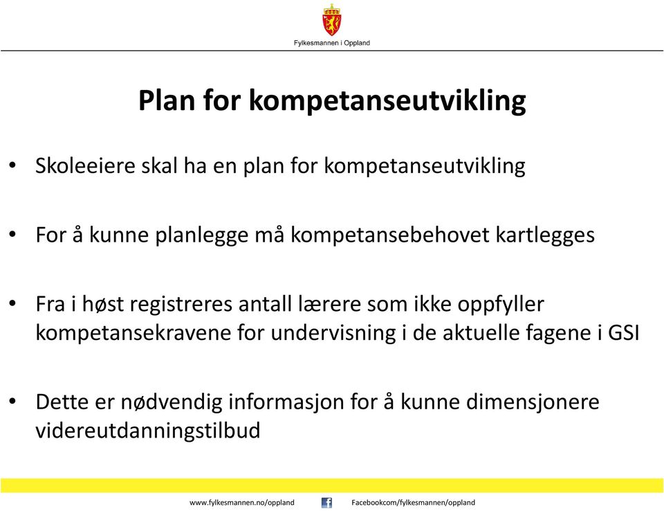 antall lærere som ikke oppfyller kompetansekravene for undervisning i de aktuelle