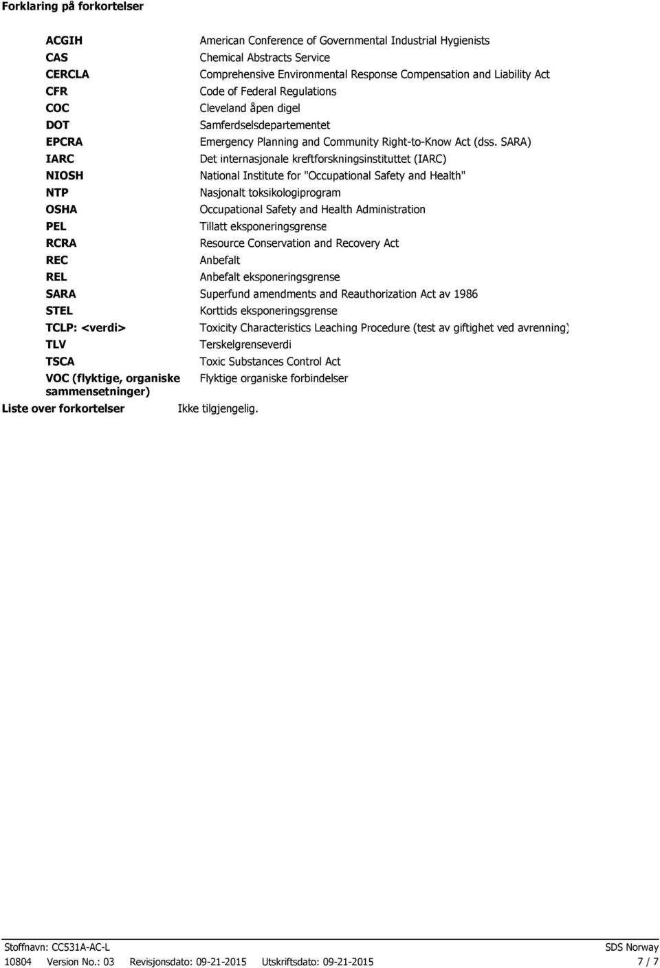 digel Samferdselsdepartementet Emergency Planning and Community RighttoKnow Act (dss.