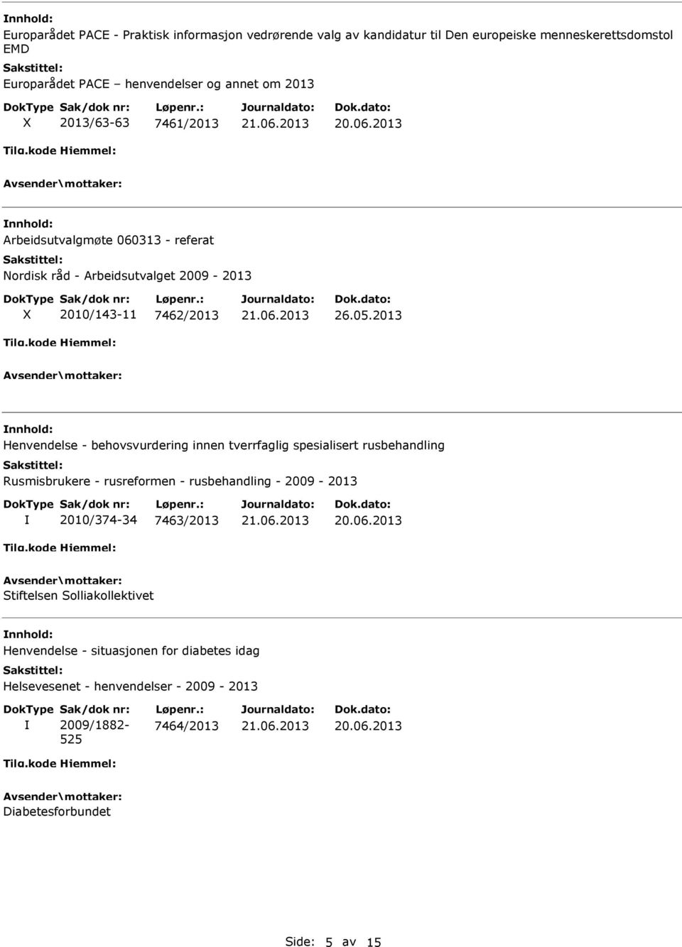2013 Henvendelse - behovsvurdering innen tverrfaglig spesialisert rusbehandling Rusmisbrukere - rusreformen - rusbehandling - 2009-2013 2010/374-34