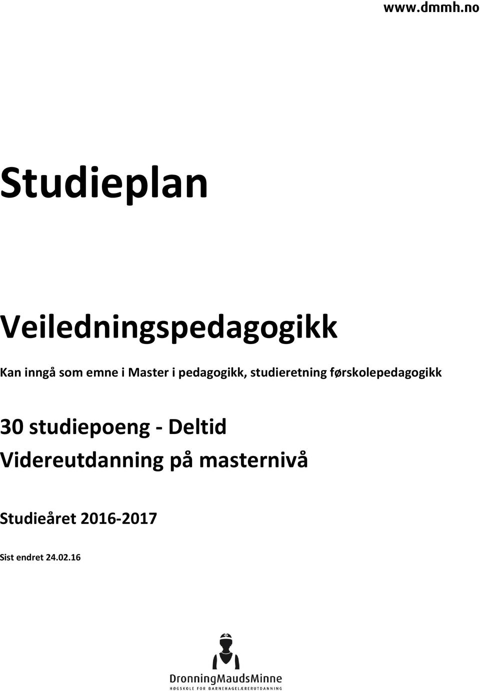 emne i Master i pedagogikk, studieretning