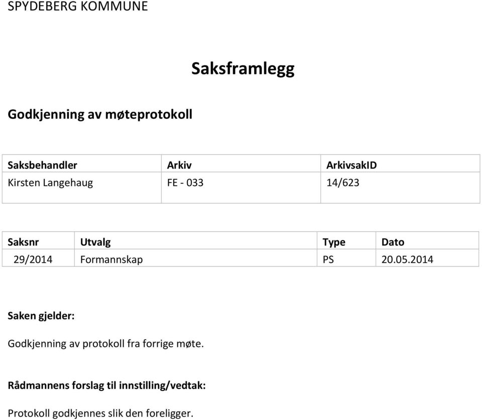 Formannskap PS 20.05.